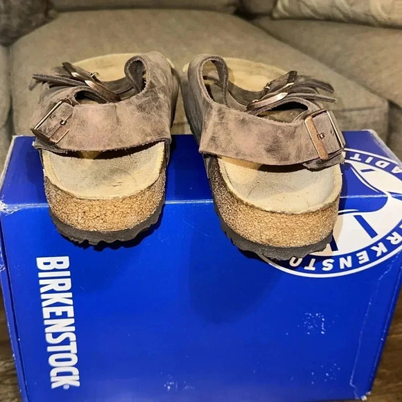 Birkenstock Milano Sandal Brown Double Strap/Back Strap Leather Shoe M12 (45) main image 15